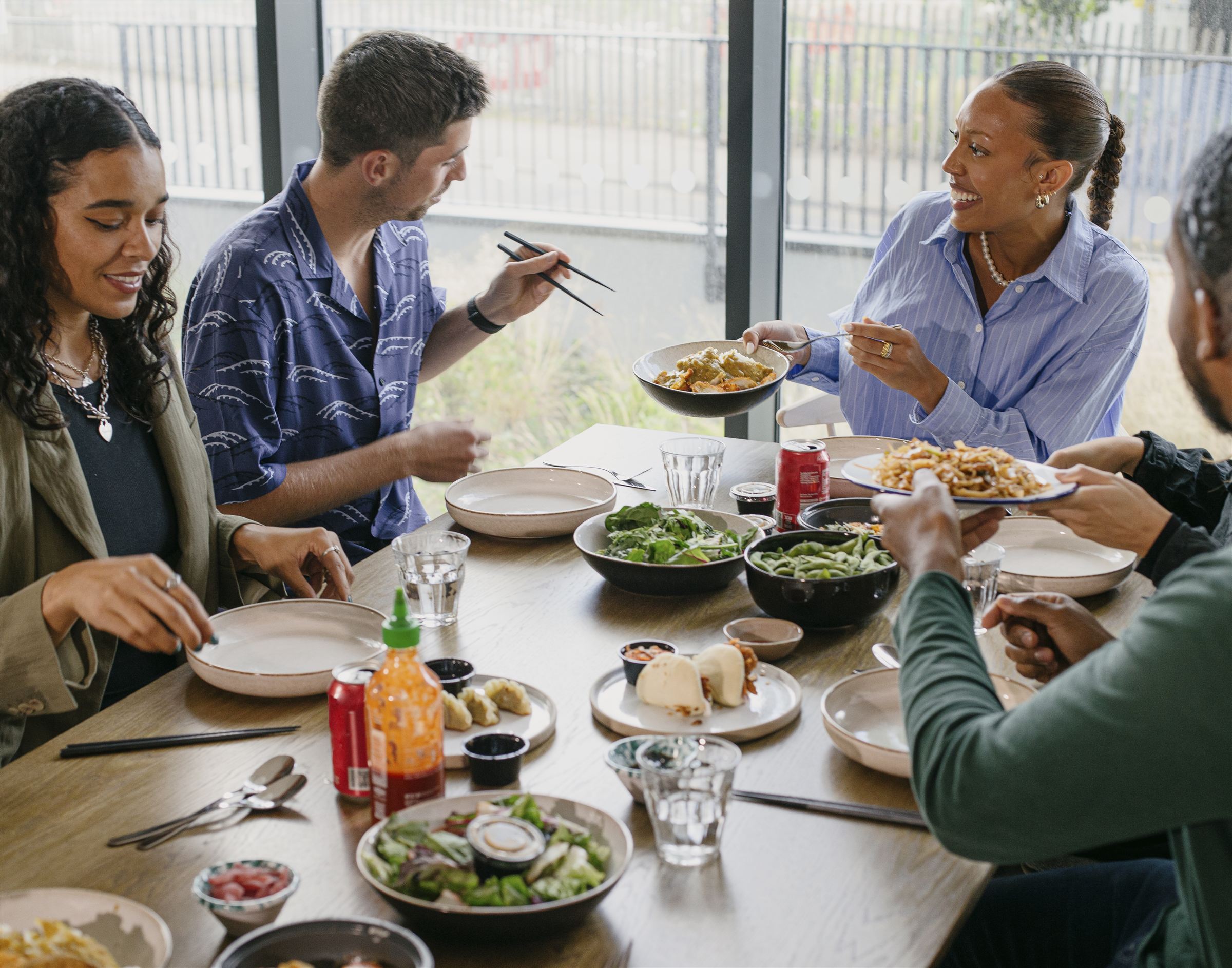 ARK residents sharing a meal together